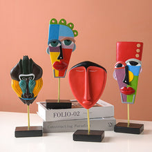 Load image into Gallery viewer, Bohemian Abstract Face Figurines