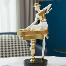 Load image into Gallery viewer, Abstract Golden Snooker Player Figurines