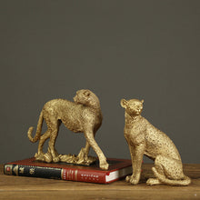 Load image into Gallery viewer, Golden Leopard Figurines
