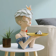 Load image into Gallery viewer, Retro Flower Hat Girl Tray