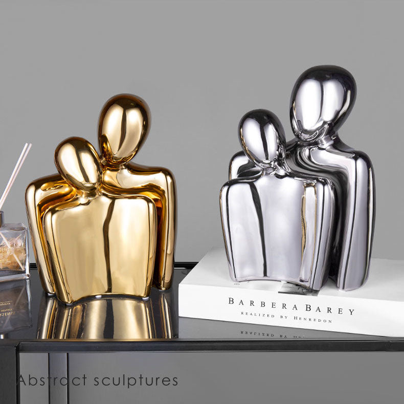 Abstract Ceramic Lover Statues Arte Attic