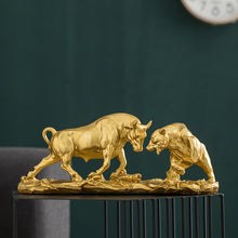 Load image into Gallery viewer, Golden Bull & Bear Statues