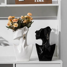 Load image into Gallery viewer, Modern Side Face Ceramic Vase