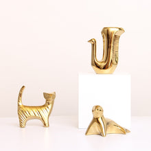 Load image into Gallery viewer, Golden Ceramic abstract Animal Figurines