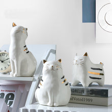 Load image into Gallery viewer, Ceramic Cat Vase Decor