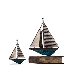 Load image into Gallery viewer, Iron Retro Sailboat