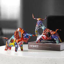 Load image into Gallery viewer, Street Graffiti Bull Sculptures