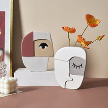 Load image into Gallery viewer, Abstract Art Face Vase