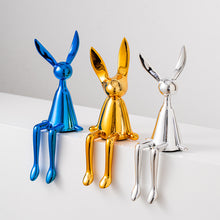 Load image into Gallery viewer, Abstract Bookshelf Rabbit Decor