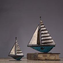 Load image into Gallery viewer, Iron Retro Sailboat