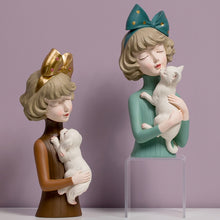 Load image into Gallery viewer, Pet Lover Girl Sculpture