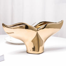 Load image into Gallery viewer, Golden Ceramic abstract Animal Figurines
