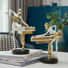 Load image into Gallery viewer, Abstract Golden Snooker Player Figurines