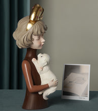 Load image into Gallery viewer, Pet Lover Girl Sculpture