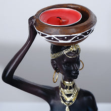 Load image into Gallery viewer, Tribal African Candle Holder