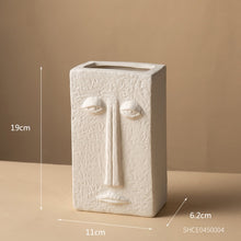 Load image into Gallery viewer, Ceramic Abstract Face Vase