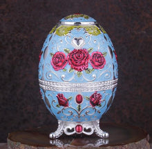 Load image into Gallery viewer, Vintage Faberge Egg Toothpick Holders Toothpick Holders Lora Secret Store Burgundy Roses 
