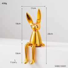 Load image into Gallery viewer, Abstract Bookshelf Rabbit Decor