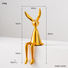 Load image into Gallery viewer, Abstract Bookshelf Rabbit Decor