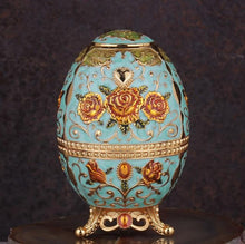 Load image into Gallery viewer, Vintage Faberge Egg Toothpick Holders Toothpick Holders Lora Secret Store Gold Roses 
