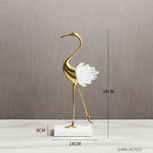 Load image into Gallery viewer, Crystal Crane Sculpture Decor