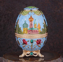 Load image into Gallery viewer, Vintage Faberge Egg Toothpick Holders Toothpick Holders Lora Secret Store Sky Blue Cathedral 
