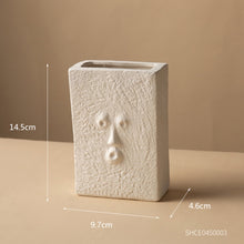 Load image into Gallery viewer, Ceramic Abstract Face Vase