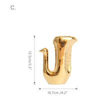 Load image into Gallery viewer, Golden Ceramic abstract Animal Figurines
