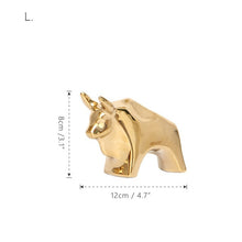 Load image into Gallery viewer, Golden Ceramic abstract Animal Figurines