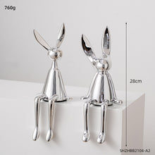 Load image into Gallery viewer, Abstract Bookshelf Rabbit Decor