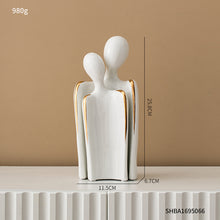 Load image into Gallery viewer, Ceramic Abstract Lover Ornament