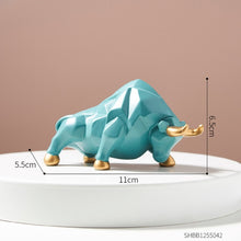 Load image into Gallery viewer, Geometric Bull Figurines