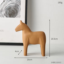 Load image into Gallery viewer, Wooden Minimalist Horse Figurine