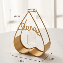 Load image into Gallery viewer, Golden Hydroponic Plant Vase