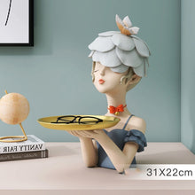 Load image into Gallery viewer, Retro Flower Hat Girl Tray