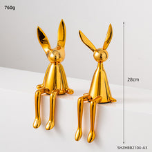 Load image into Gallery viewer, Abstract Bookshelf Rabbit Decor