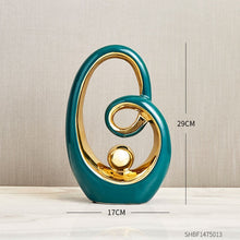 Load image into Gallery viewer, Ceramic Abstract Spiral Decor