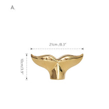 Load image into Gallery viewer, Golden Ceramic abstract Animal Figurines