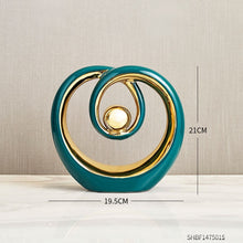 Load image into Gallery viewer, Ceramic Abstract Spiral Decor