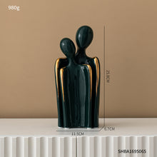 Load image into Gallery viewer, Ceramic Abstract Lover Ornament