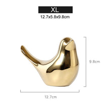 Load image into Gallery viewer, Silver Ceramic Bird Figurines