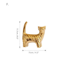 Load image into Gallery viewer, Golden Ceramic abstract Animal Figurines