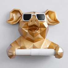 Load image into Gallery viewer, Geometric Animal Toilet Paper Holder