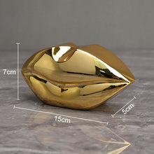 Load image into Gallery viewer, Golden Lip & Legs Art Statue
