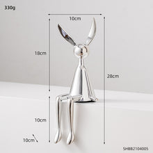 Load image into Gallery viewer, Abstract Bookshelf Rabbit Decor