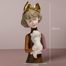 Load image into Gallery viewer, Pet Lover Girl Sculpture
