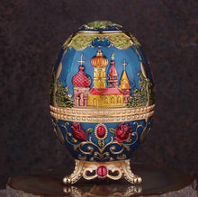 Load image into Gallery viewer, Vintage Faberge Egg Toothpick Holders Toothpick Holders Lora Secret Store Blue Cathedral 
