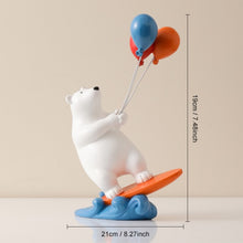 Load image into Gallery viewer, Balloon Polar Bear Surfer