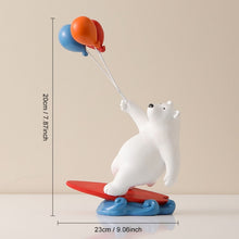 Load image into Gallery viewer, Balloon Polar Bear Surfer