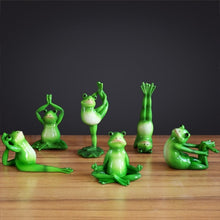 Load image into Gallery viewer, Yoga Frogs Figurines (6pcs)